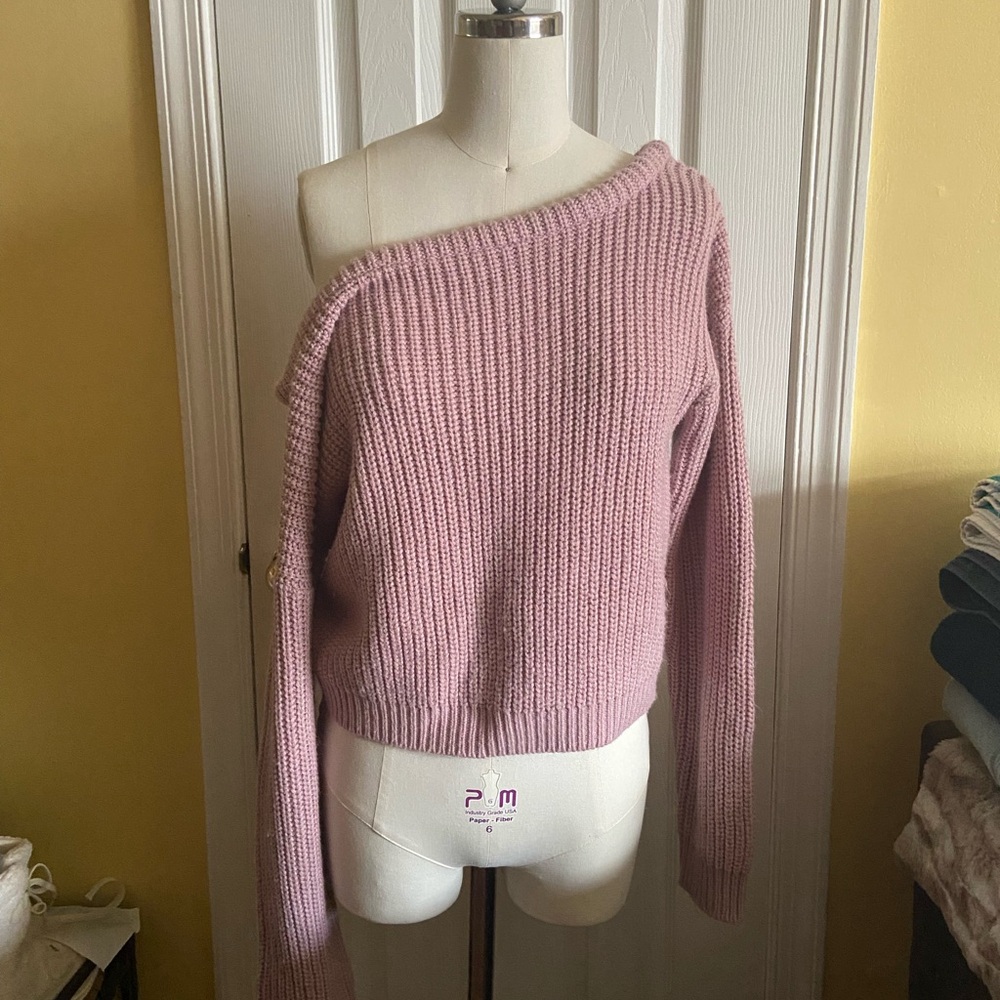 Missguided mauve off the shoulder sweater, size s/m, good condition - Picture 2 of 10